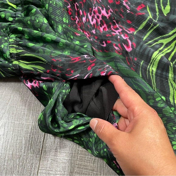 CIEBON Maxi Dress Tropical Printed Size L Tie Shoulder - Picture 10 of 10